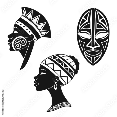 African cultural silhouettes