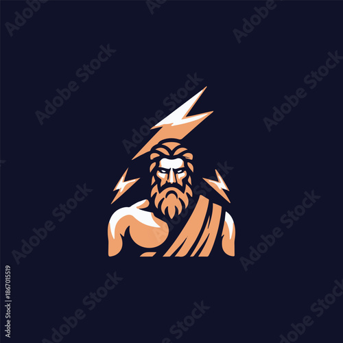Zeus God of Thunder Logo