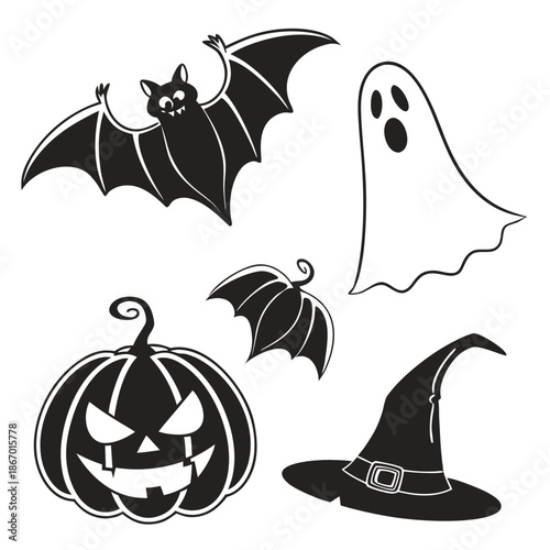 Halloween icons set