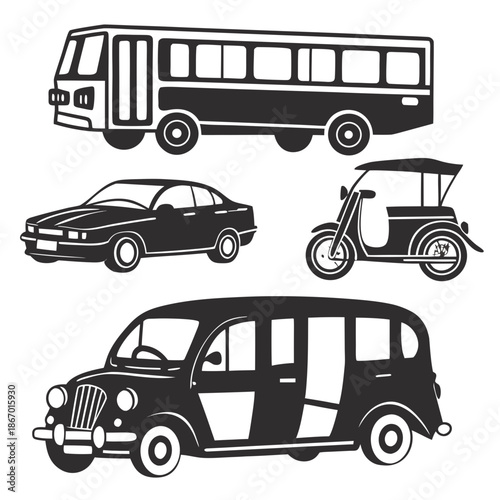 Various modes of transportation