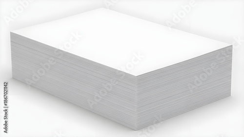 Stack Of Blank Paper Pages Mockup With Clean Modern Corporate Aesthetic.