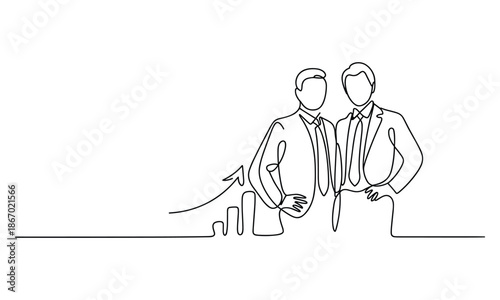 Business People and Company Growth with Corporate Visuals concept 