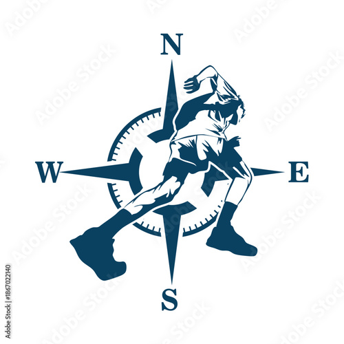 ultra trail running logo vector image