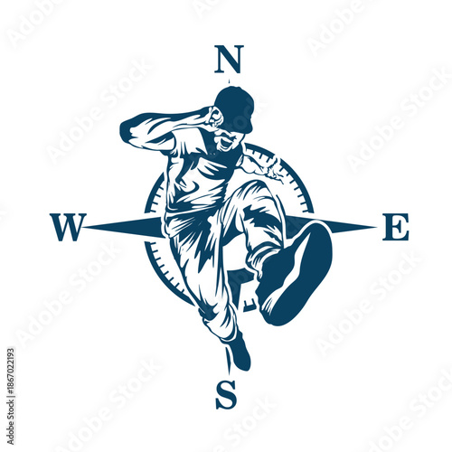 ultra trail running logo vector image