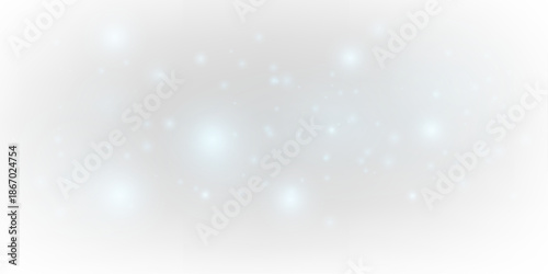 Blue glitter dust sparkles across blurred bokeh with shimmer and gentle glow. Twinkling particles, sparks, and radiant highlights add Christmas magic. Blue png vector illustration.