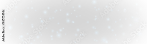 Blue glowing dust sparkles with glitter, shimmer, sparks across bokeh blur. Twinkle, luminous particles, highlights, flare create elegant festive Christmas and New Year light. PNG vector illustration.