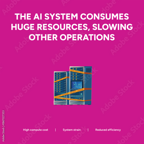 AI system consumes huge resources, slowing other operations with error tape servers