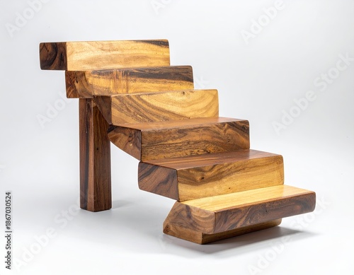 Wooden staircase sculpture