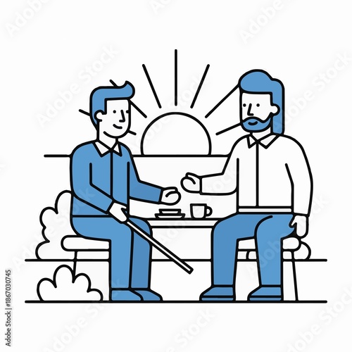 two person talking together