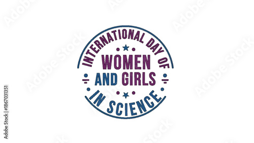International women science awareness badge design promoting education equality leadership empowerment innovation research and future opportunities for global campaigns