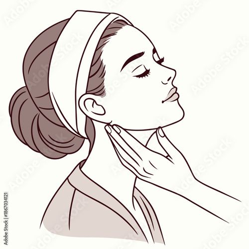 Skincare routine illustration