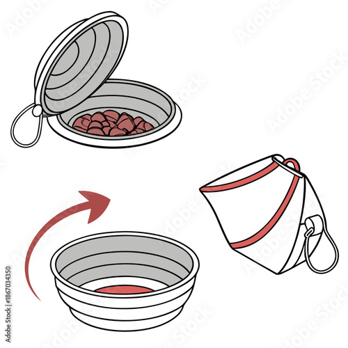 Illustration of a traditional tea set