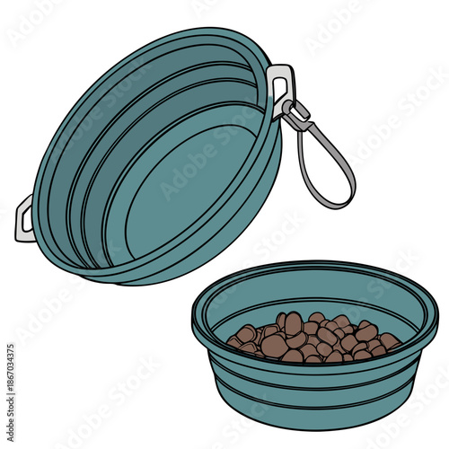 Collapsible pet food bowl