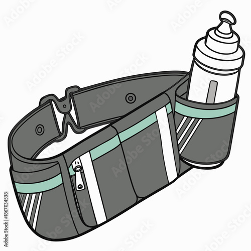 Fanny pack with water bottle