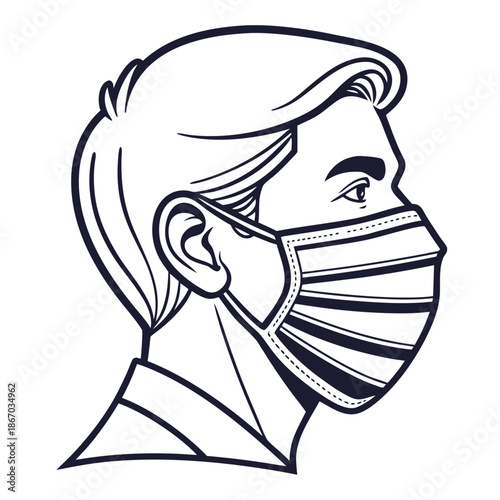 Person wearing a face mask