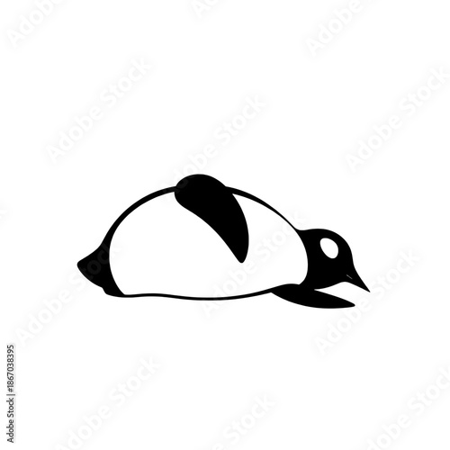 Simple Penguin Sliding Silhouette