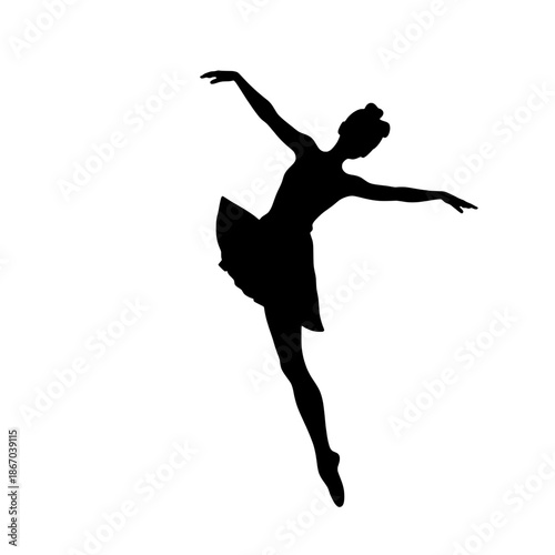 Ballet Girl Arabesque Silhouette