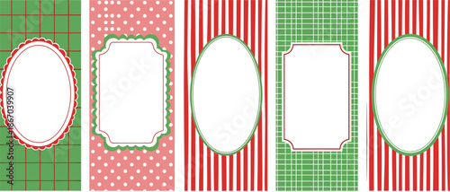 Decorative label panel vector, packaging design, blank tag templates, festive background artwork, craft illustration, colorful frame set