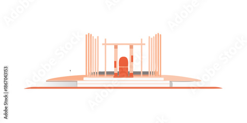 Ancient temple illustration