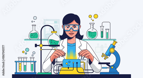 Medical laboratory icon illustration