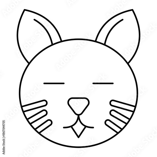 Cat face doodle icon