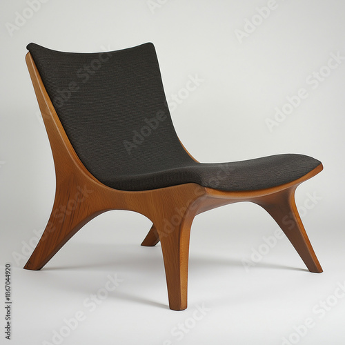 wooden chair isolated on white