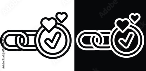 commitment Two-tone version in black and white background