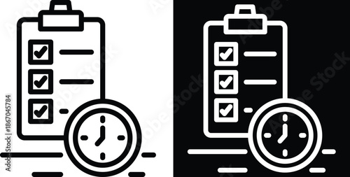 discipline Two-tone version in black and white background