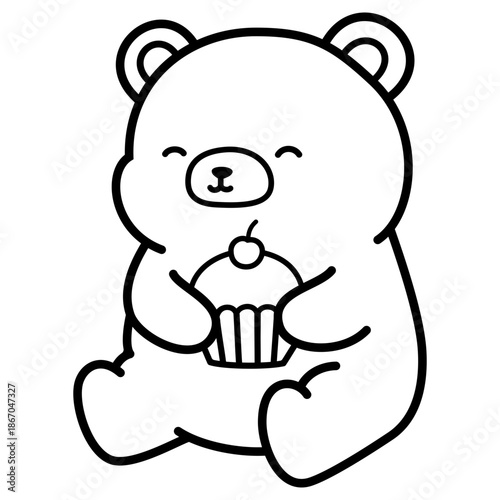 Teddy Bear and Cupcake