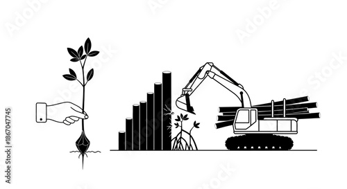 Excavator Construction Equipment Heavy Machinery Industry.