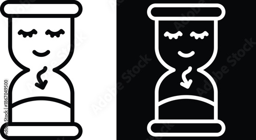 patience Two-tone version in black and white background