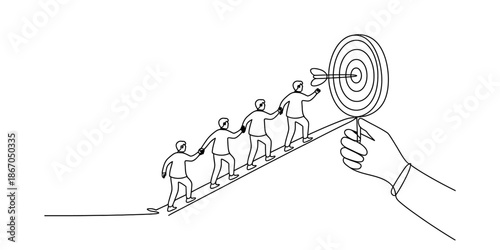 Continuous line drawing portraying a female doctor with a stethoscope and clipboard Vector, illustration