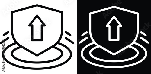 resilience Two-tone version in black and white background