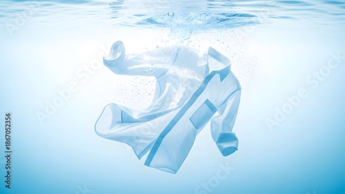 White Shirt Submerged in Clear Blue Water
