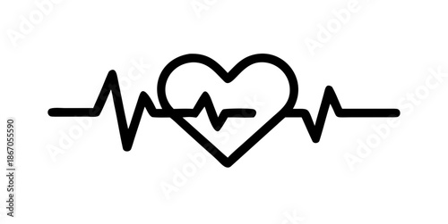 Heart health ecg symbol