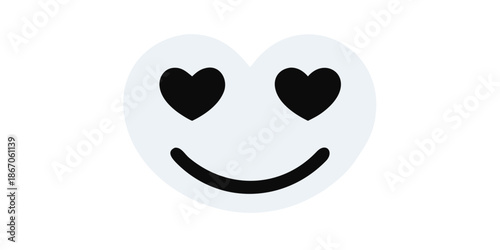 Smiley face with heart eyes