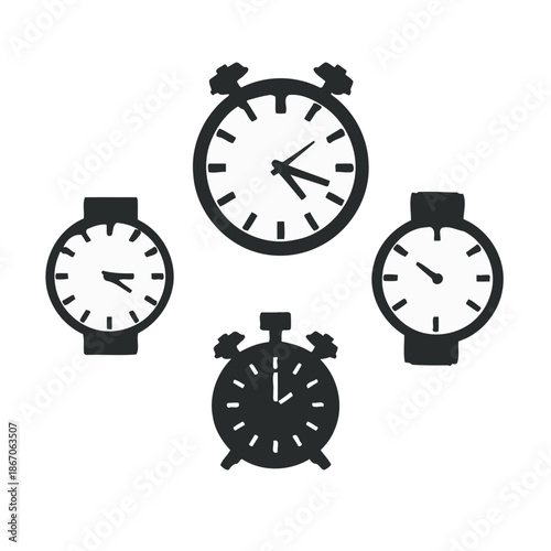 Time is Money Concept with Retro Alarm Clock Illustration