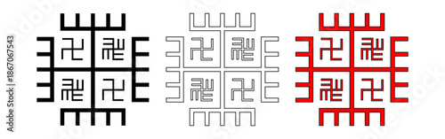 Slavic Hands of God Symbol Set