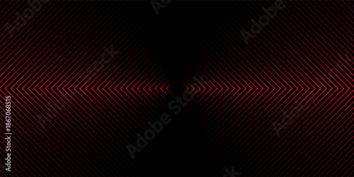 3D black red techno abstract background overlap layer on dark space with glowing lines decoration.