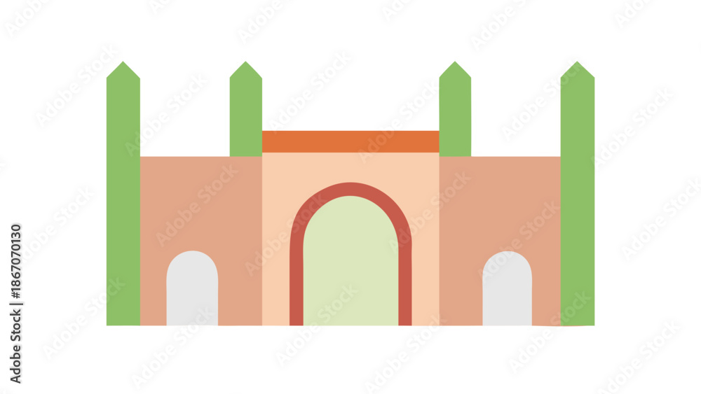 Naklejka premium Illustrated archway