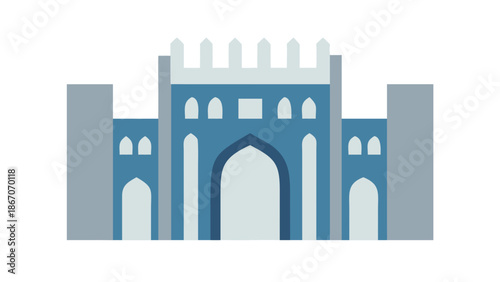 Architectural gateway illustration