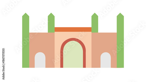 Illustrated archway