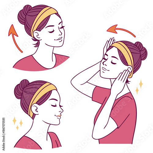 Skincare routine illustration