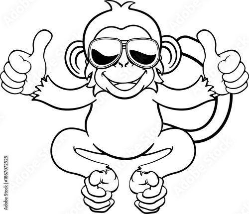 A monkey cool cute happy ca...