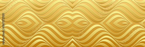 Banner, tribal cover design, mural. Geometric embossed decorative gold pattern, ornament, mandala. Handmade. Motifs of the East, Asia, India, Mexico, Aztec, Peru. Ethnic traditions.