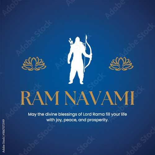 Blue Elegant Ram Navami Instagram Post