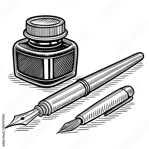 Vintage Tattoo Tools Emblem Engraved Style Vector Illustration