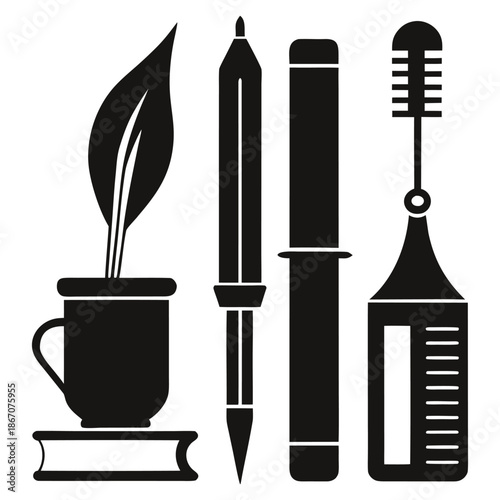 Vintage Tattoo Tools Emblem Engraved Style Vector Illustration