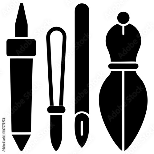 Vintage Tattoo Tools Emblem Engraved Style Vector Illustration