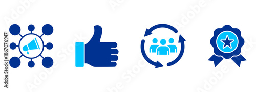 Set of branding Vector Icons.. Editable Stroke on white background for web and print